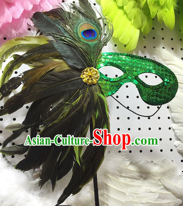 Classicla Halloween Feather Mask Stage Performance Props Fancy Ball Masks for Women