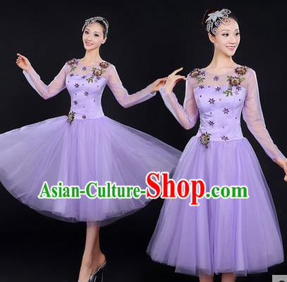 Traditional Chinese Yangge Fan Dancing Costume