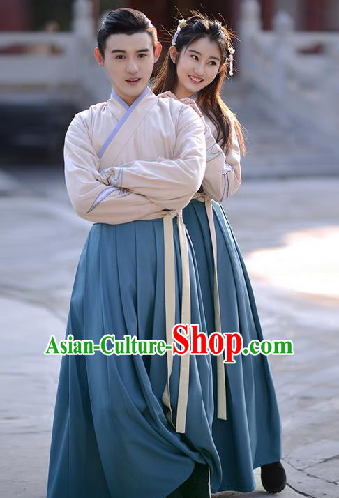 Traditional Ancient Chinese Costume Embroidered Blouse and Slip Skirt Complete Set , Elegant Hanfu Suits Clothing Chinese Han Dynasty Imperial Dress Clothing for Women for Men