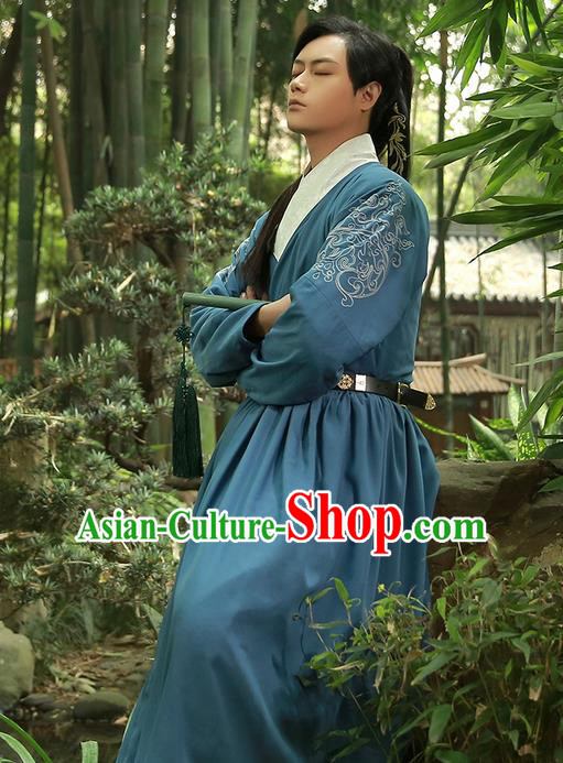 Traditional Chinese Ancient Han Dynasty Jiang Hu Swordsman Flying Fish Suit Secret Service of Ming Dynasty Costume Complete Set for Men