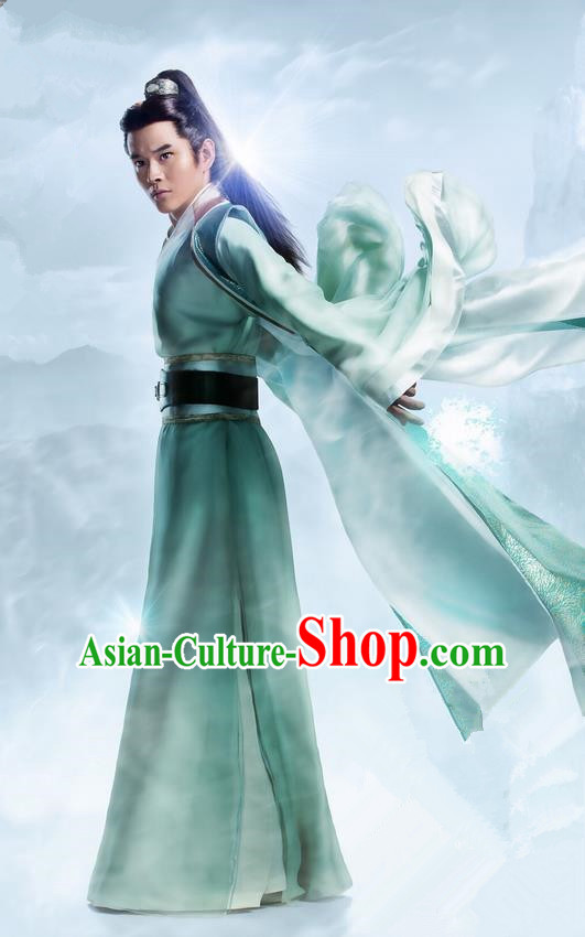 Traditional Ancient Chinese Elegant Swordsman Costume, Chinese Ancient Nobility Childe Dress, Cosplay Chinese Television Drama Flying Daggers Ming Dynasty Chivalrous Expert Hanfu Clothing for Men