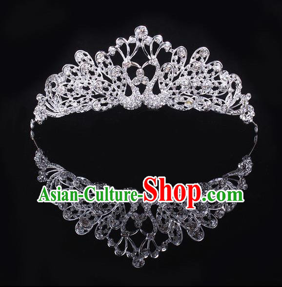 Top Grade Handmade Chinese Classical Hair Accessories, Children Baroque Style Headband Princess Royal Crown Crystal Coronet, Hair Sticks Hair Jewellery, Hair Clasp for Kids Girls