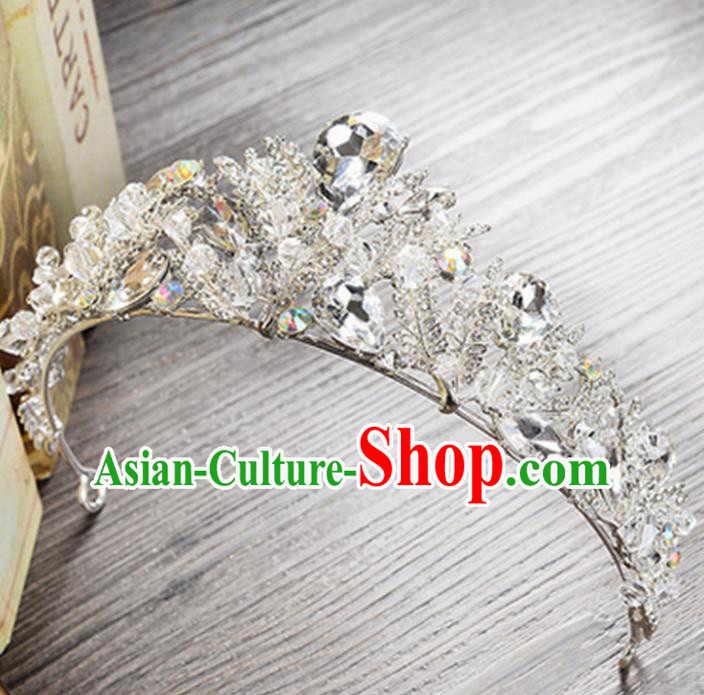 Top Grade Handmade Classical Hair Jewelry Accessories, Children Baroque Style Crystal Baby Princess Royal Crown Hair Clasp Jewellery for Kids Girls