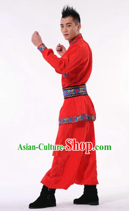 Traditional Chinese Yangge Fan Dancing Costume and Accessories