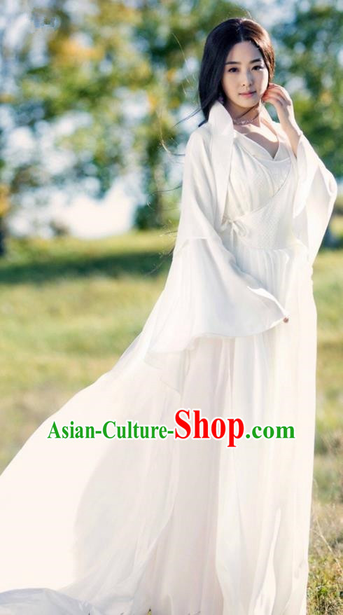 Traditional Ancient Chinese Elegant Costume, Chinese Northern Dynasty Imperial Consort Dress, Cosplay Chinese Television Drama Alegend of Pringess Lanling Princess Consort Hanfu Trailing Embroidery Clothing for Women