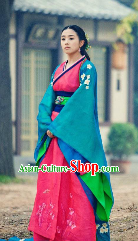 Traditional Ancient Chinese Elegant Costume Complete Set, Chinese Northern Dynasty Imperial Consort Dress, Cosplay Chinese Television Drama Alegend of Pringess Lanling Princess Consort Hanfu Trailing Embroidery Clothing for Women
