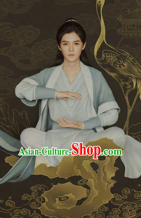Chinese Ancient Tang Dynasty Swordsman Costume and Headwear Complete Set, Fighter of the Destiny Traditional Chinese Ancient Hero Clothing for Men