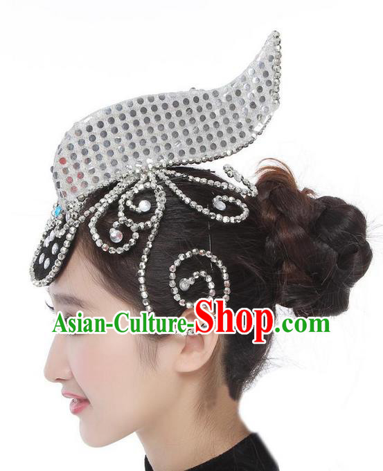 Traditional Chinese Classical Hair Accessories, China Female Folk Dance Forehead Ornament Headwear for Women