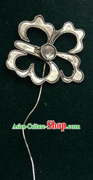 Traditional Chinese Ancient Classical Miao Silver Handmade Hair Accessories Little Flower Hairpin Hair Fascinators for Women