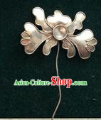 Traditional Chinese Ancient Classical Miao Silver Handmade Hair Accessories Little Hairpin Hair Fascinators for Women