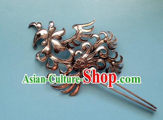 Traditional Handmade Chinese Ancient Classical Hair Accessories Barrettes Sliver Hairpins Palace Bride Step Shake Hair Sticks for Women