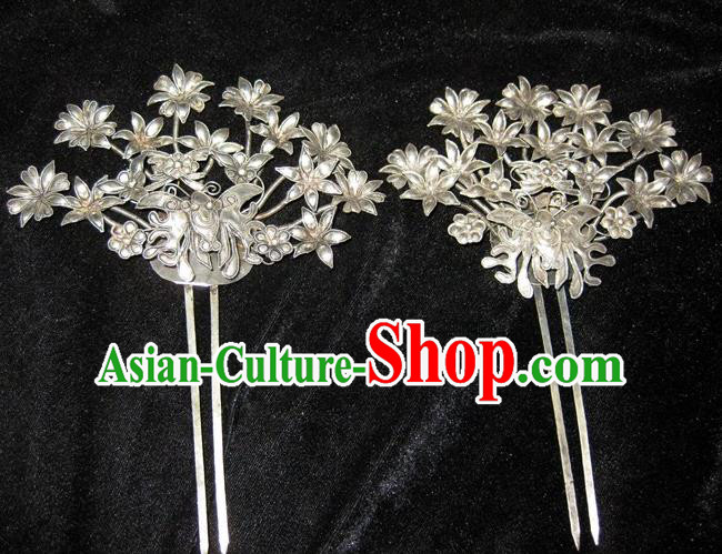 Traditional Handmade Chinese Ancient Classical Hair Accessories Barrettes Phoenix Hairpin, Qing Dynasty Step Shake Hair Fascinators Hairpins for Women