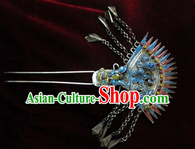 Traditional Handmade Chinese Ancient Classical Hair Accessories Barrettes Hairpin, Tassel Step Shake Headwear, Hair Claw Hairpins for Women