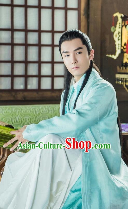 Traditional Ancient Chinese Dandies Costume, A Life Time Love Chinese Nobility Childe Clothing and Handmade Headpiece Complete Set for Men