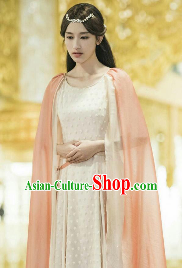 Traditional Ancient Chinese Imperial Princess Costume, A Life Time Love Chinese Nobility Lady Clothing and Handmade Headpiece Complete Set for Women