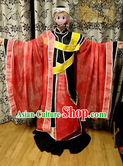 Top Grade Traditional China Ancient Cosplay Swordsman Costumes, China Ancient Taoist Priest Robes Clothing for Men