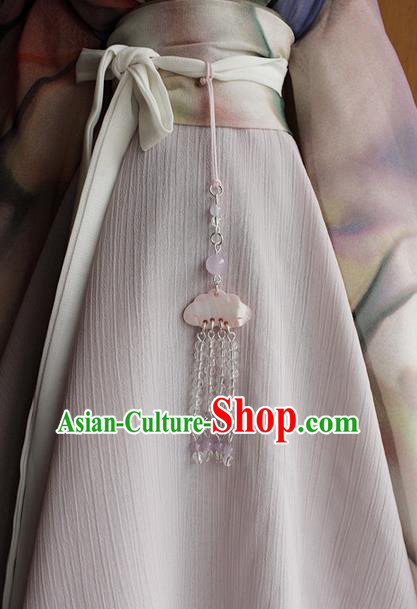 Top Grade Traditional China Ancient Palace Jade Accessories Pendant, China Ancient Swordsman Tassel Waist Pendant