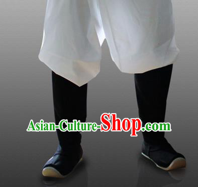 Chinese Ancient Peking Opera Strong Cloth Soles Shoes, Traditional Chinese Beijing Opera Boots for Men