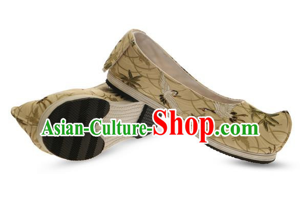 Chinese Ancient Peking Opera Young Lady Crested Shoes, Traditional Chinese Ancient Princess Hanfu Cloth Shoes Bow Shoes for Women