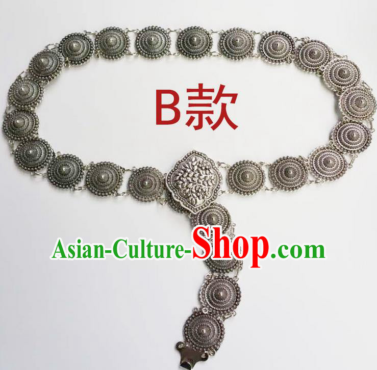 Traditional Thailand Ancient Handmade Waist Accessories, Traditional Thai China Dai Nationality Belts Pendant for Women