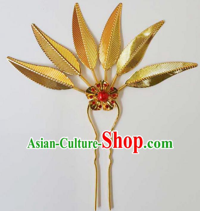 Traditional Thailand Ancient Handmade Hair Accessories Headpiece, Traditional Thai China Dai Nationality Hairpins Headwear for Women