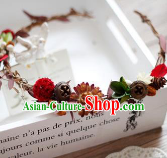 Top Grade Handmade Wedding Queen Hair Accessories, Traditional Princess Flowers Hair Clasp Wedding Headwear for Women