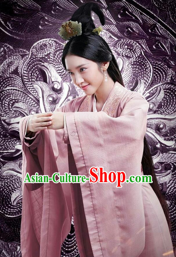 Traditional Ancient Chinese Three Kingdoms Period Female Costume, The Advisors Alliance Imperial Princess Embroidered Dress Clothing and Headpiece Complete Set