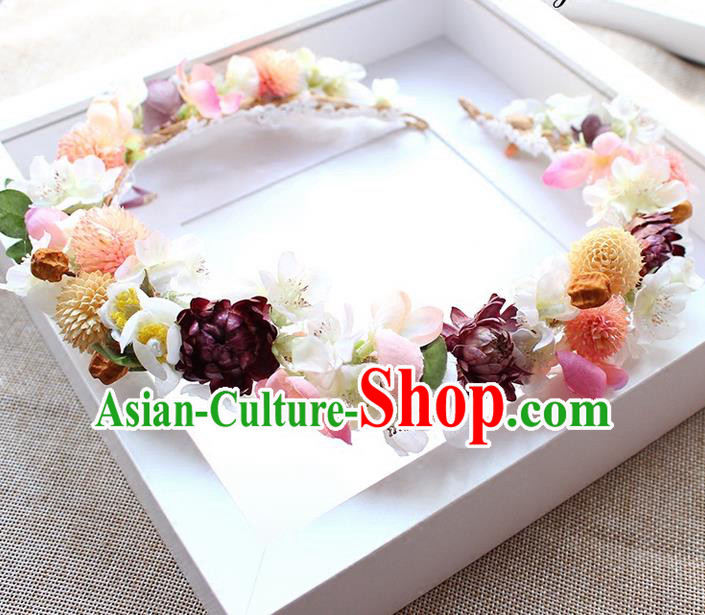 Top Grade Handmade Wedding Bride Hair Accessories Garland, Traditional Princess Wedding Hair Clasp for Women