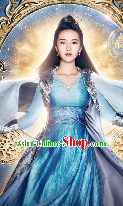 Traditional Ancient Chinese Female Officials Costume and Handmade Headpiece Complete Set, Chinese Ancient Imperial Princess Embroidered Dress Clothing for Women