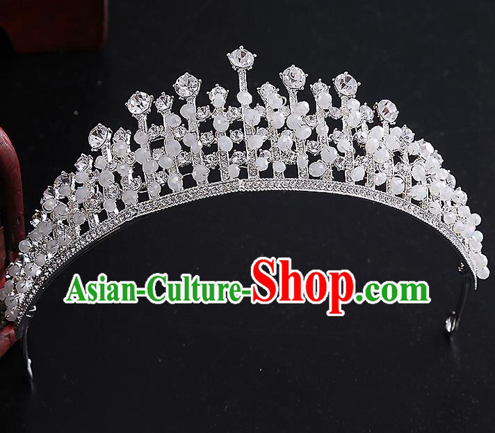 Top Grade Handmade Wedding Hair Accessories Bride Princess Crystal Imperial Crown, Traditional Baroque Queen Retro Royal Crown Wedding Headwear for Women