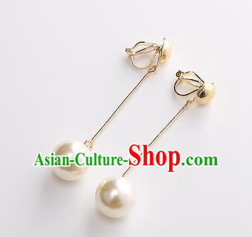 Top Grade Handmade China Wedding Bride Accessories Earrings, Traditional Princess Wedding Pearl Eardrop Jewelry for Women