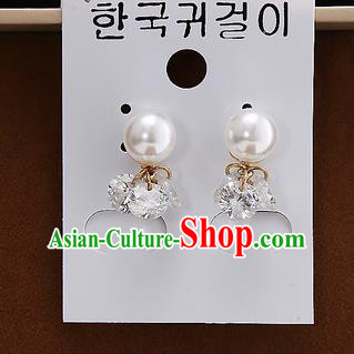 Top Grade Handmade China Wedding Bride Accessories Earrings, Traditional Princess Wedding Pearl Eardrop Jewelry for Women