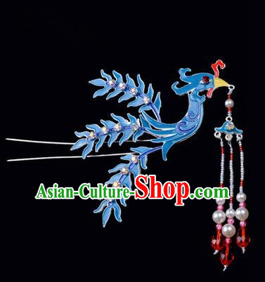 Top Grade Chinese Ancient Peking Opera Hair Accessories Diva Phoenix Hairpins Step Shake, Traditional Chinese Beijing Opera Hua Tan Hair Clasp Head-ornaments