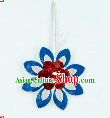 Top Grade Chinese Ancient Peking Opera Hair Accessories Diva Crystal Hairpins, Traditional Chinese Beijing Opera Hua Tan Hair Clasp Head-ornaments