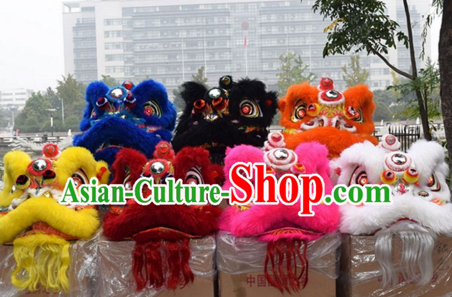 Top Yellow Lion Dance Equipment Complete Set Set for Big Events and Festivals