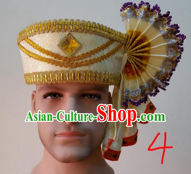 Traditional Traditional Thailand Accessories Hat, Southeast Asia Thai Dai Nationality Headwear for Men