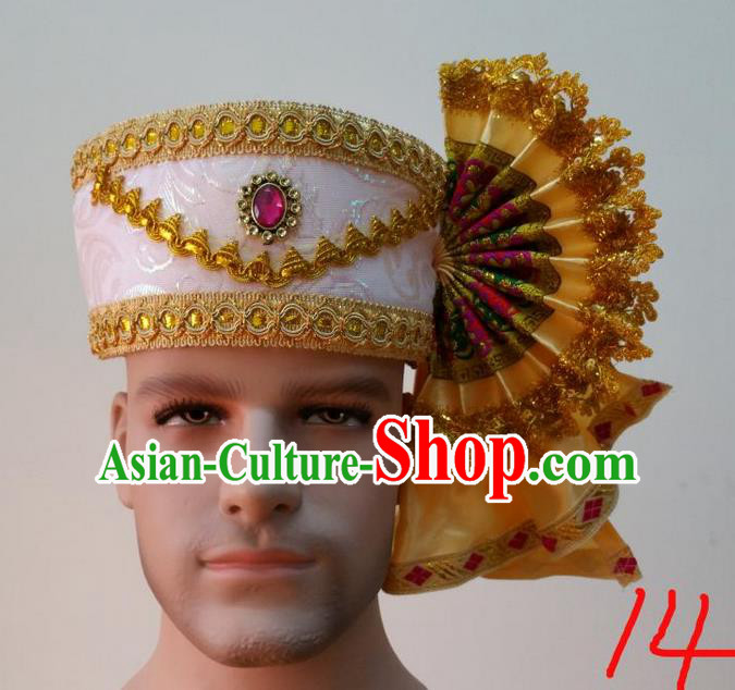 Traditional Traditional Thailand Accessories Hat, Southeast Asia Thai Dai Nationality Headwear for Men