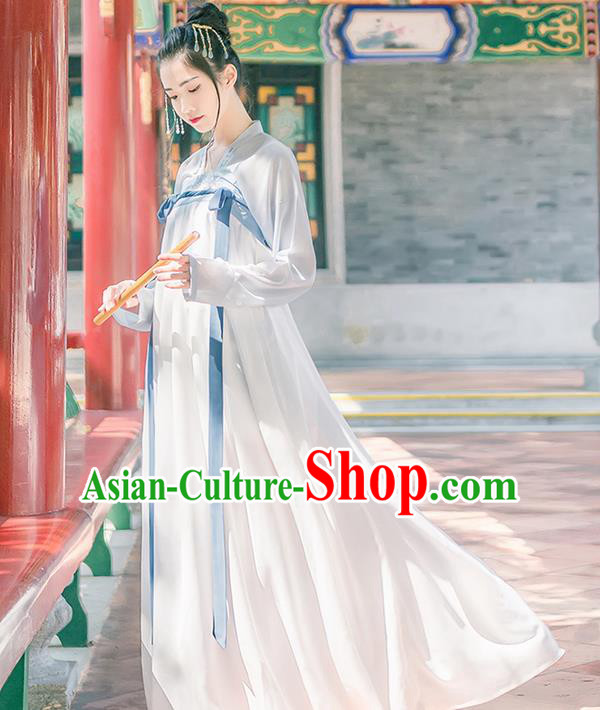 Traditional Chinese Tang Dynasty Imperial Princess Costume, Elegant Hanfu Clothing Blouse and Ru Skirts, Chinese Ancient Young Lady Dress for Women