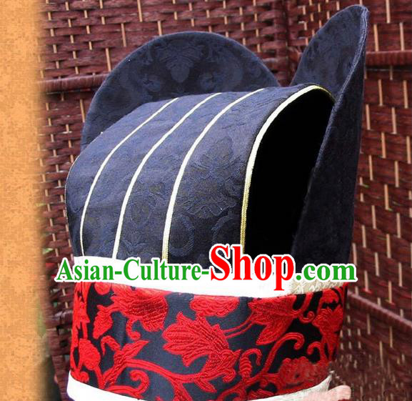 Traditional Chinese Han Dynasty Minister Hat, Elegant Hanfu Chinese Ancient Courtiers Headwear for Men