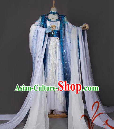 Traditional Chinese Tang Dynasty Imperial Princess Costume, Elegant Hanfu Cosplay Nobility Lady Clothing Ancient Chinese Royal Dance Dress for Women