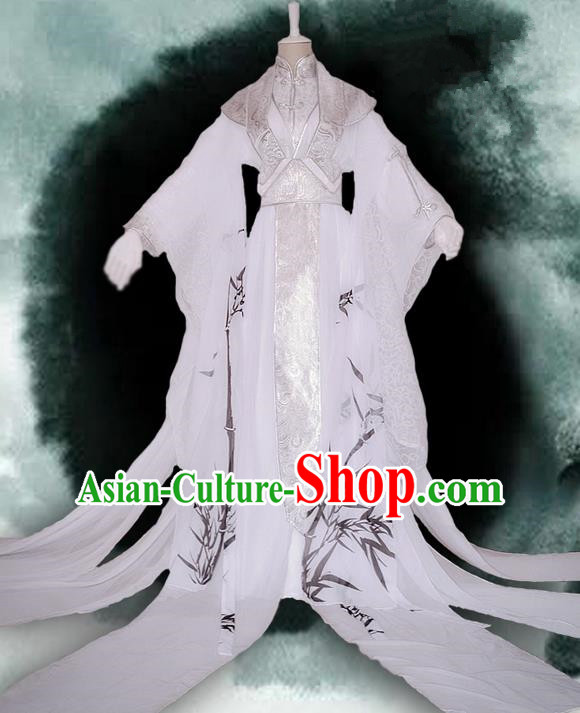 Traditional Chinese Cosplay Nobility Childe Costume, Chinese Ancient Hanfu Tang Dynasty Immortal Dress Clothing for Men