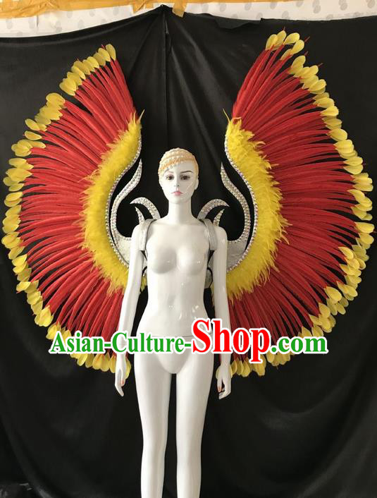 Traditional Brazilian Carnival Costumes Professional Samba Dance Dress Custom-made Customized Ostrich Feather Rio Carnival Wings