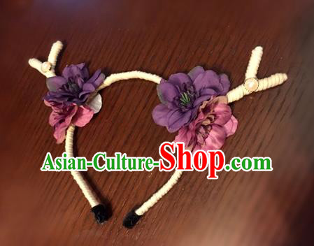 Top Grade Miami Deluxe Hair Accessories Flowers Hair Clasp, Halloween Headdress Brazilian Carnival Occasions Handmade Antlers Headwear for Women