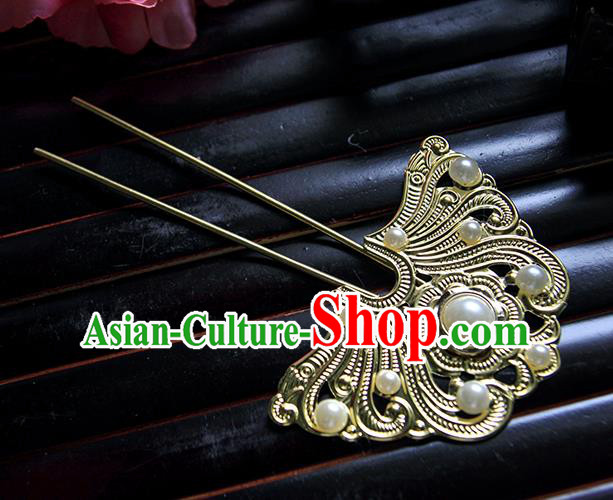 Top Grade Handmade Traditional China Hair Accessories Hair Stick, Ancient Chinese Hanfu Pearl Hairpins for Women