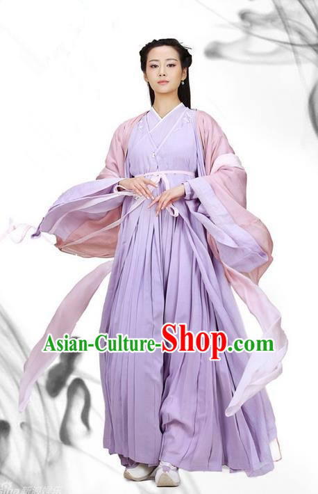 Traditional Ancient Chinese Imperial Princess Costume, Elegant Hanfu Clothing Chinese Han Dynasty Tailing Embroidered Clothing for Women