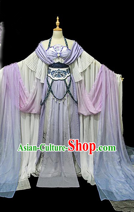 Traditional Ancient Chinese Imperial Concubine Embroidered Fairy Costume, Chinese Tang Dynasty Princess Dress Hanfu Clothing for Women