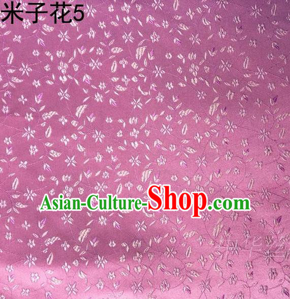 Asian Chinese Traditional Embroidered Shivering Floral Pink Satin Silk Fabric, Top Grade Brocade Tang Suit Hanfu Princess Dress Fabric Cheongsam Cloth Material