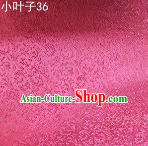 Asian Chinese Traditional Embroidered Wheat Flowers Pink Silk Fabric, Top Grade Arhat Bed Brocade Tang Suit Hanfu Dress Fabric Cheongsam Cloth Material