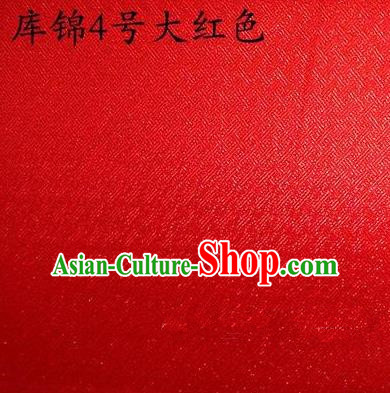 Asian Chinese Traditional Jacquard Weave Red Xiuhe Suit Satin Silk Fabric, Top Grade Brocade Tang Suit Hanfu Dress Fabric Cheongsam Cloth Material