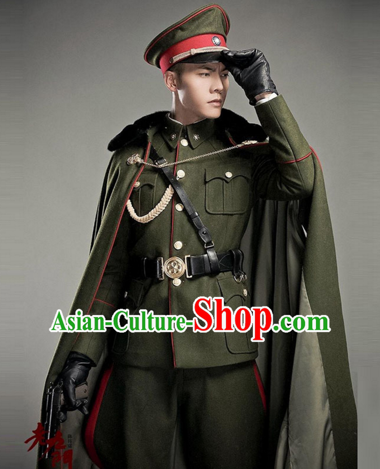 The Mystic Nine Tutorabc Fo Ye TV Drama Series Costumes Mantle Hat Complete Set for Men